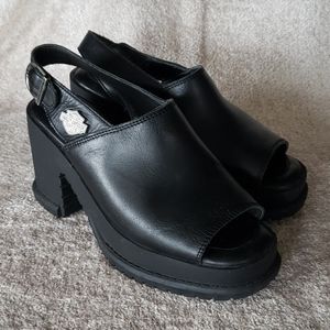 Harley Davidson Rage Sling Back Sandals 7.5 M Blac